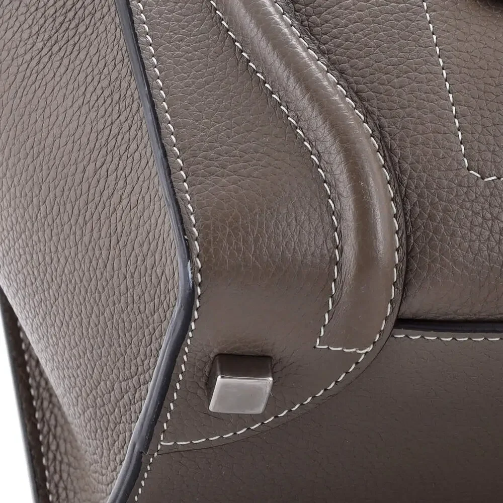 Celine Luggage Bag Grainy Leather Micro #242674C16B - Picture 6 of 7